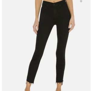 Mother Stunner Zip Ankle Fray Jeans
